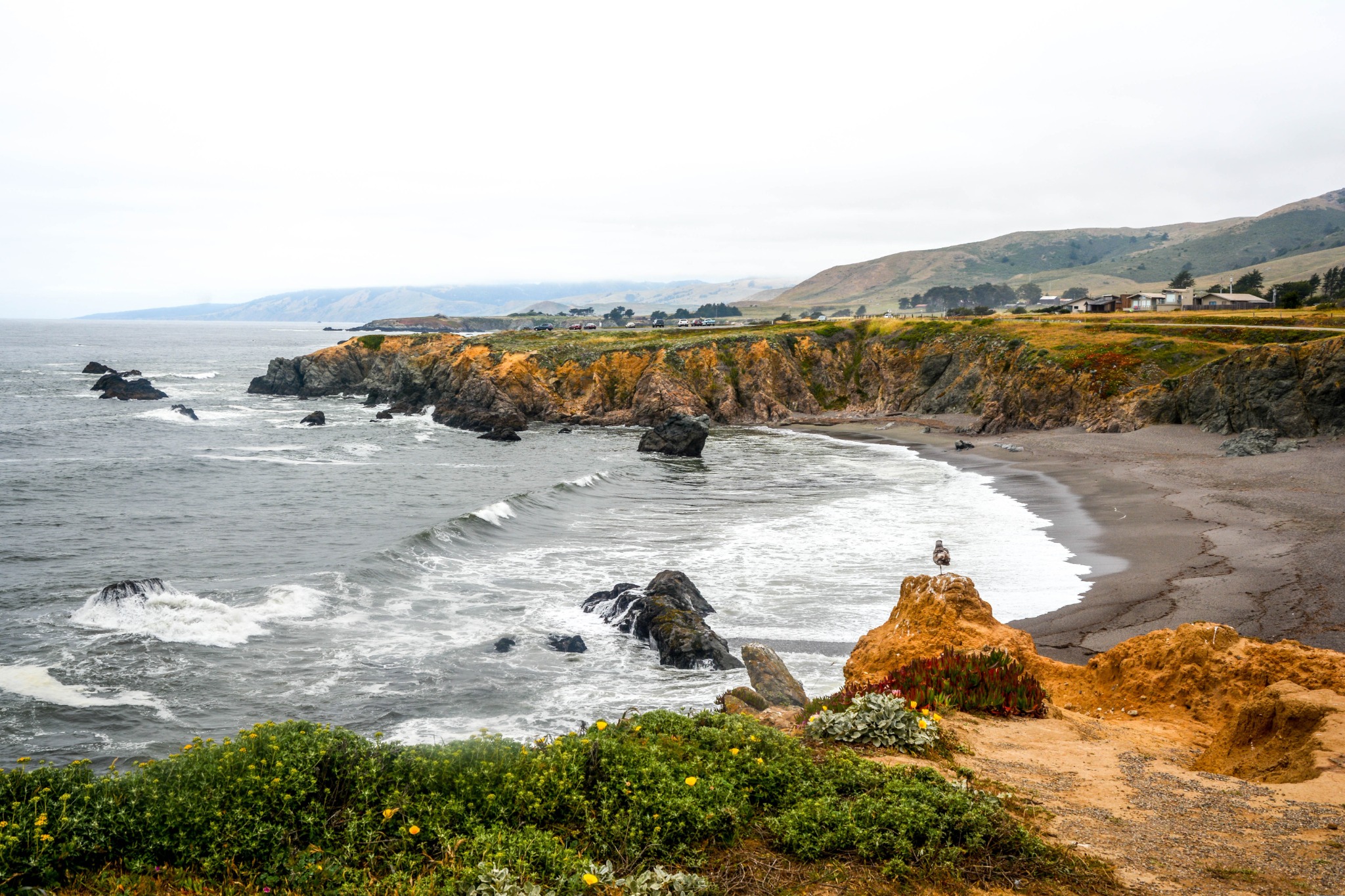Rocky shoreline and headlands on California&rsquo;s North Coast