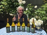 Ronita with 6 vintages of Cazadero Gold Medal ChardonnaysNNAYS