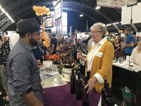 Ronita doing a tasting